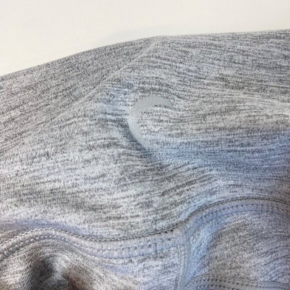 Zyia Active Womens Gym Yoga Cropped Leggings Gray 4 Mid Rise Stretch Side Stripe - Picture 3 of 12